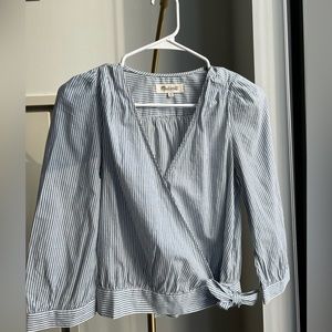 Madewell Cotton Wrap Blouse
